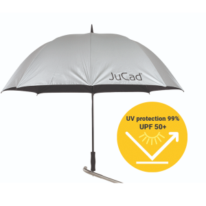 Jucad | Parapluie avec Tige Argent Anti-UV