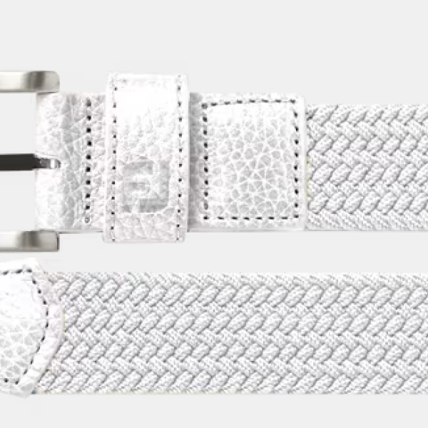 Footjoy | Ceinture tressée blanche FJ WN - REG