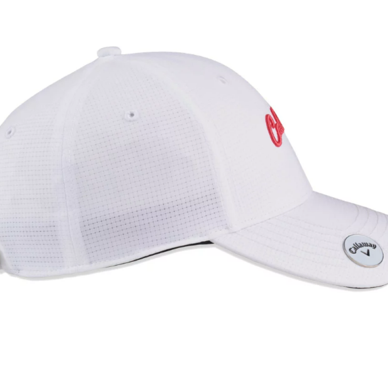 Callaway | Casquette CG WMN Stitch Magnet Blanc, Corail