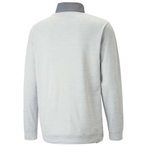 Pullover Puma Color Block Quart de Zip Quiet Shade / Gris