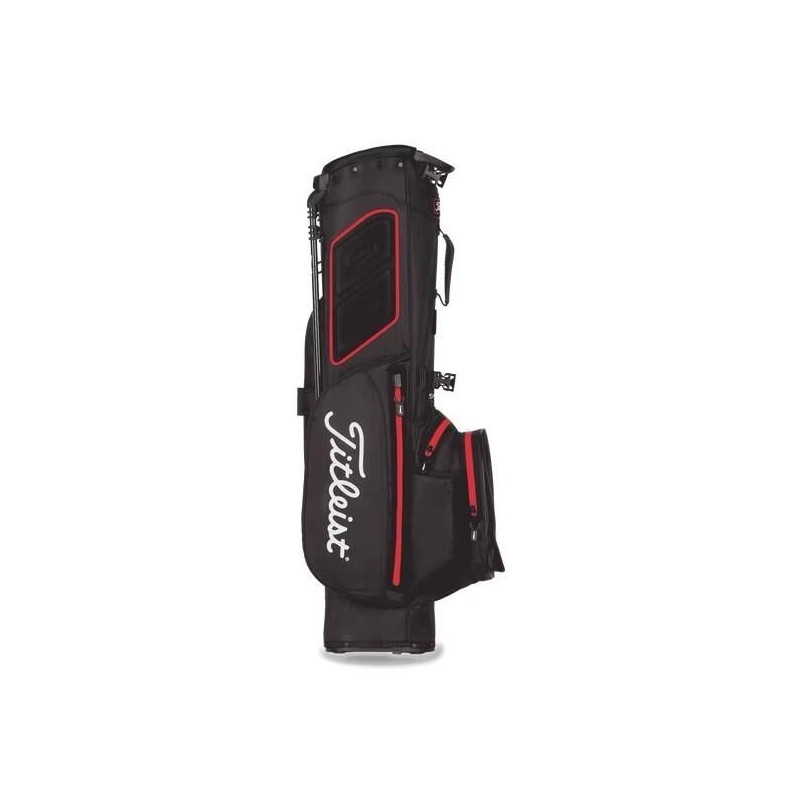Titleist | Sac Trépied Players 4 Stadry Noir/Noir/Rouge