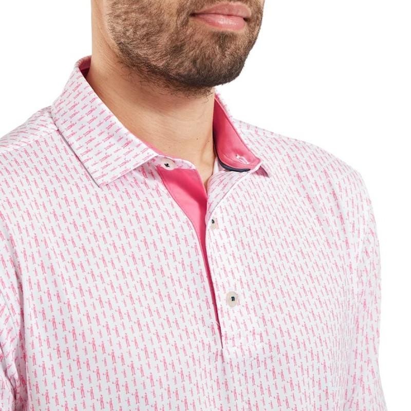 Footjoy | Polo En Fil D'Écosse Imprimé Silhouette