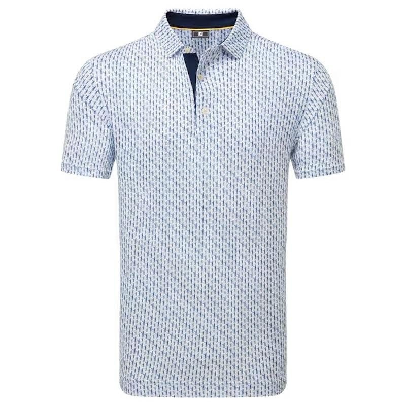 Footjoy | Polo En Fil D'Écosse Imprimé Silhouette