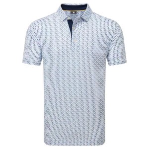 Footjoy | Polo En Fil D'Écosse Imprimé Silhouette
