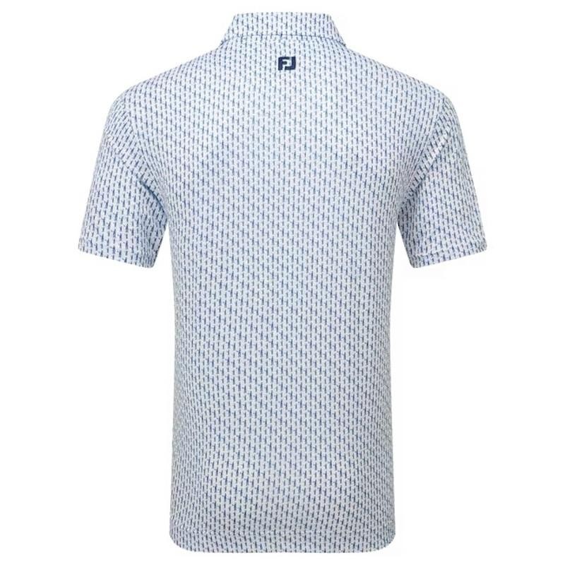 Footjoy | Polo En Fil D'Écosse Imprimé Silhouette