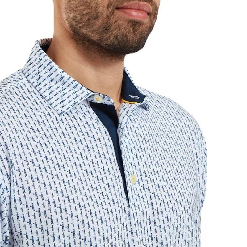 Footjoy | Polo En Fil D'Écosse Imprimé Silhouette