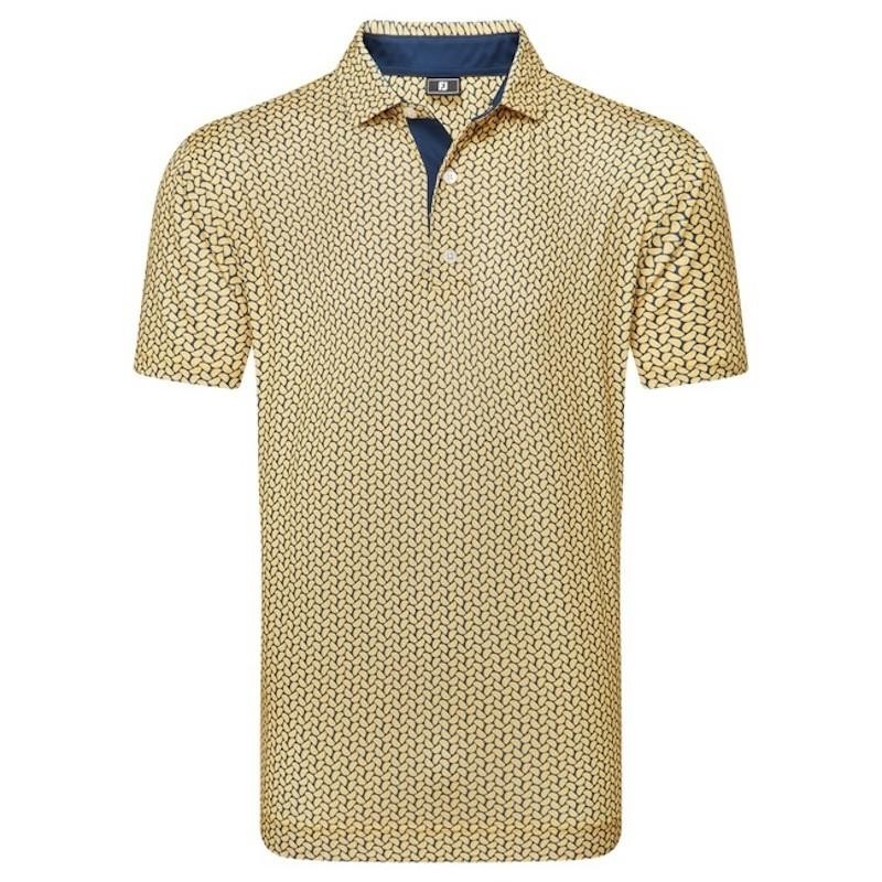 Footjoy | Polo En Fil D'Écosse Imprimé Citron Citrus Print Lisle