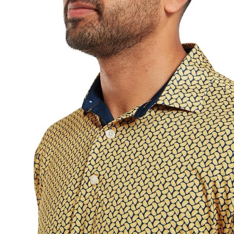 Footjoy | Polo En Fil D'Écosse Imprimé Citron Citrus Print Lisle