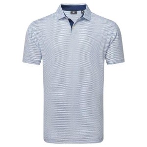 Footjoy | Polo en fil d'écosse imprimé grillage