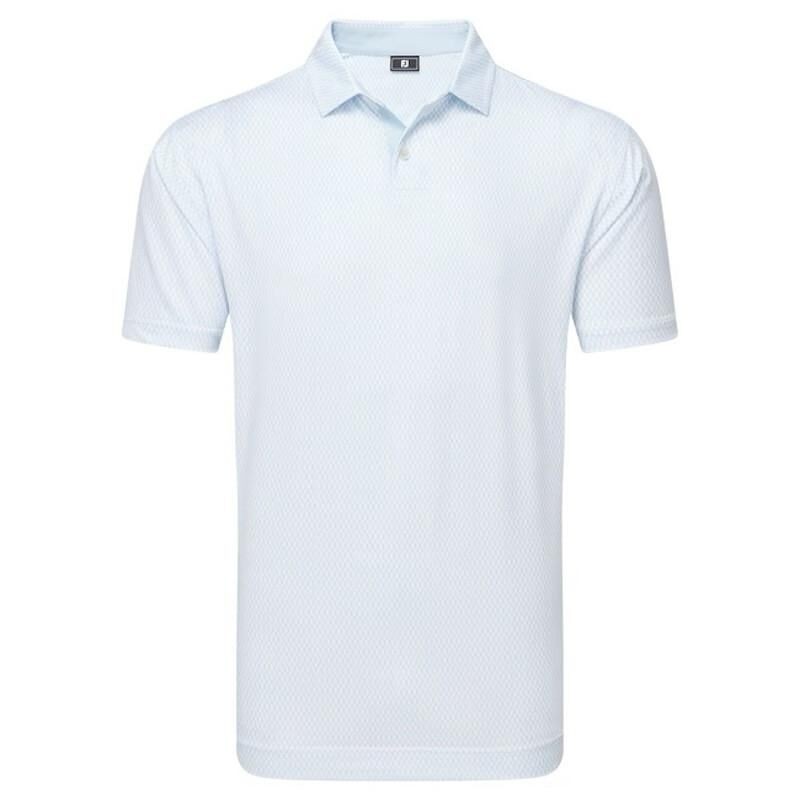 Footjoy | Polo en fil d'écosse imprimé grillage