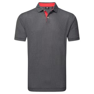 Footjoy | Polo en fil d'écosse imprimé grillage
