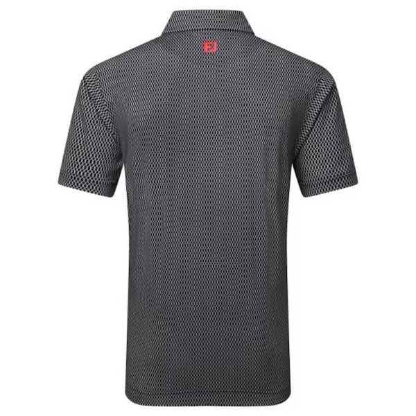 Footjoy | Polo en fil d'écosse imprimé grillage