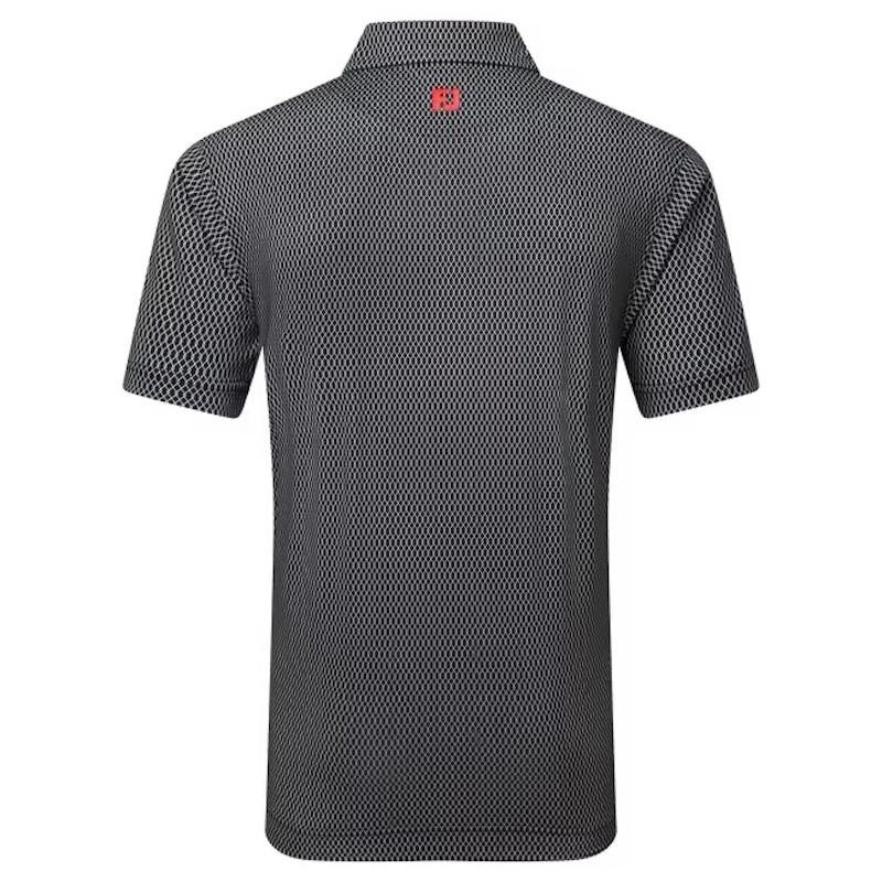Footjoy | Polo en fil d'écosse imprimé grillage