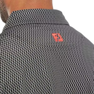 Footjoy | Polo en fil d'écosse imprimé grillage