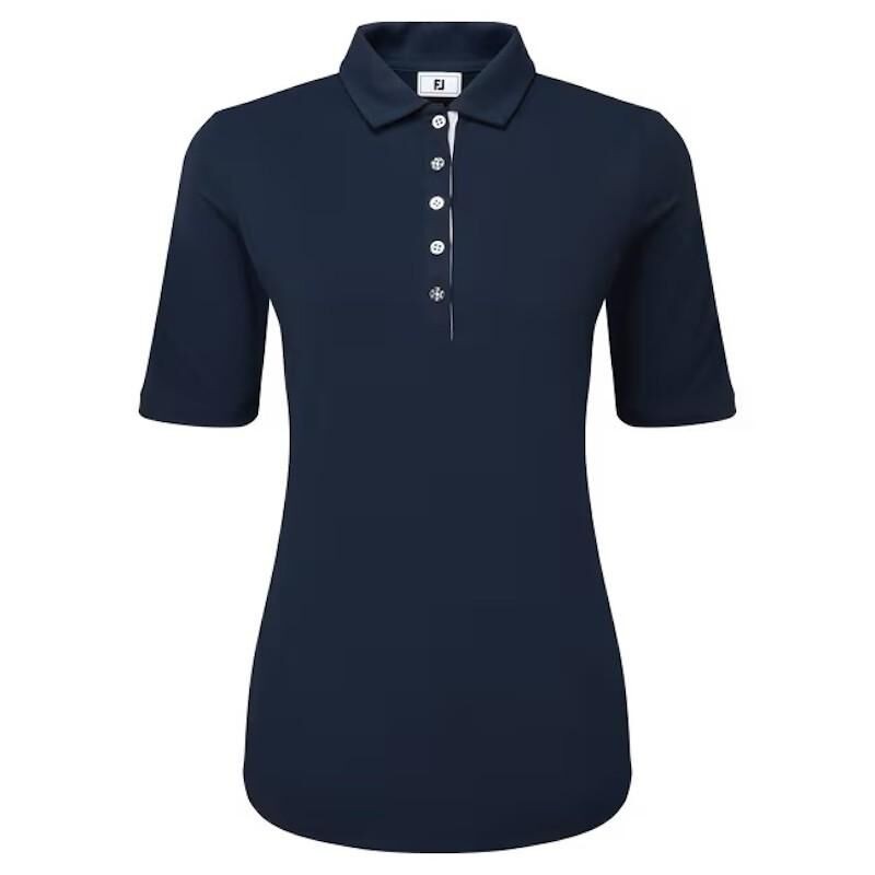 Footjoy | Polo en fil d'Ecosse à 1/2 manches froncées femme