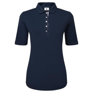 Footjoy | Polo en fil d'Ecosse à 1/2 manches froncées femme
