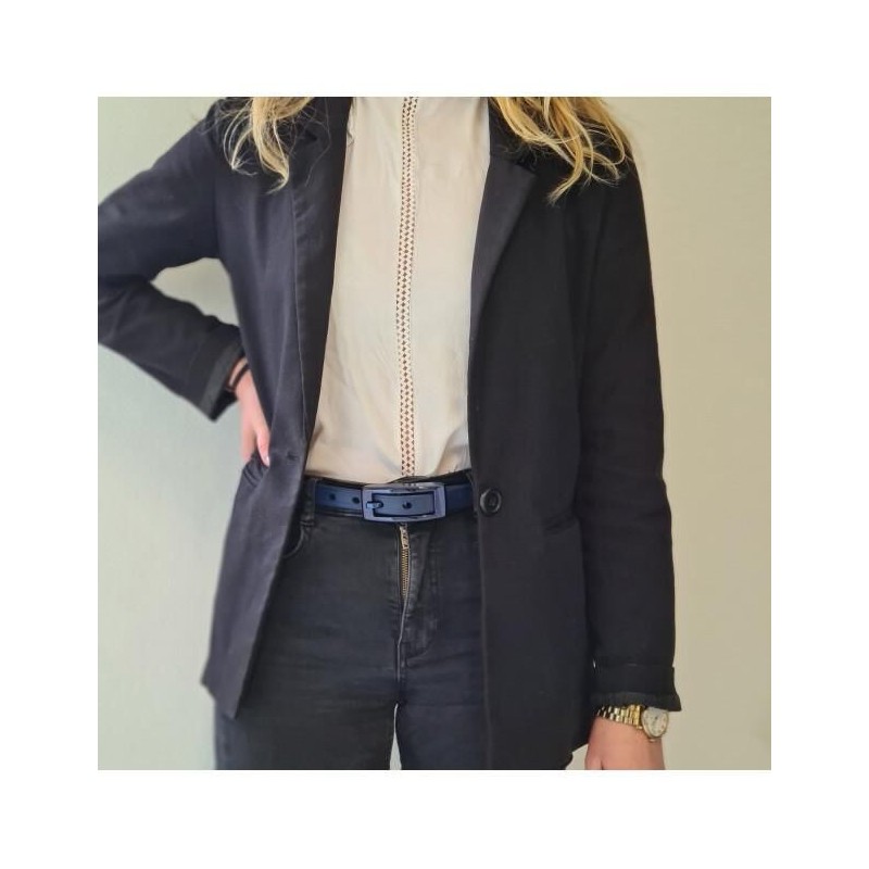 Ceinture Skimp La Charmeuse Dark Blue | Élégance et Confort en Cuir Véritable