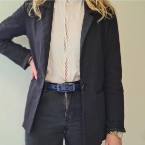 Ceinture Skimp La Charmeuse Dark Blue | Élégance et Confort en Cuir Véritable