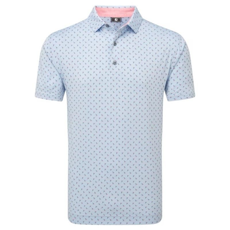 Footjoy | Polo En Fil D'Ecosse Imprimé Bourgeon
