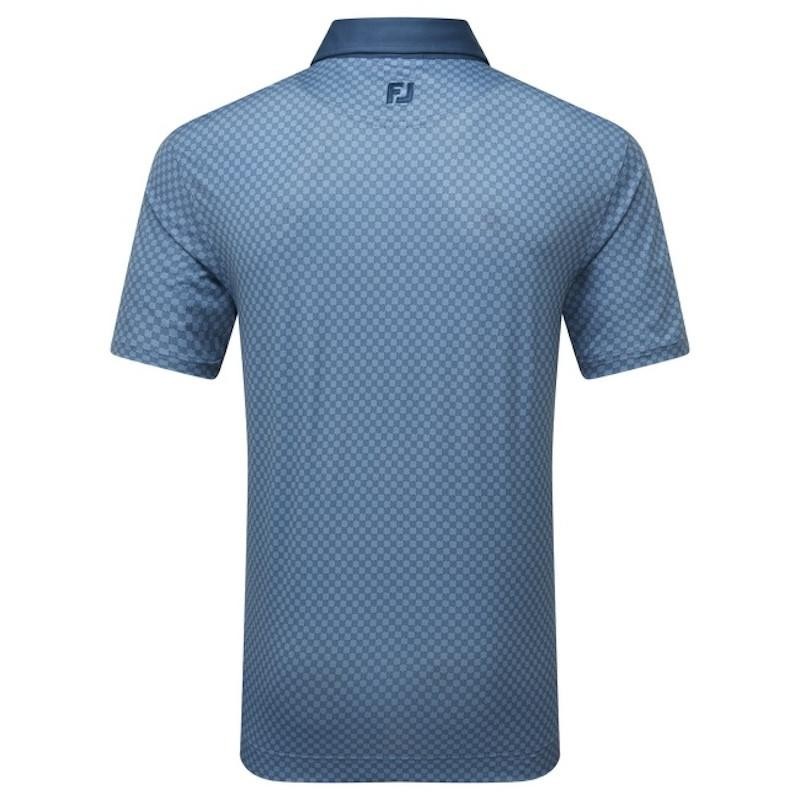 Footjoy | Polo En Fil D'ecosse Imprimé Damier