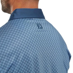 Footjoy | Polo En Fil D'ecosse Imprimé Damier
