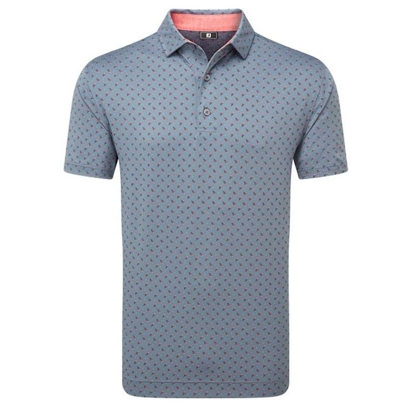 Footjoy | Polo En Fil D'Ecosse Imprimé Bourgeon