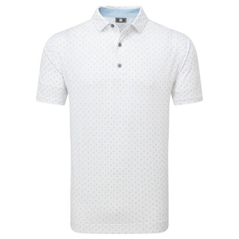 Footjoy | Polo En Fil D'Ecosse Imprimé Bourgeon