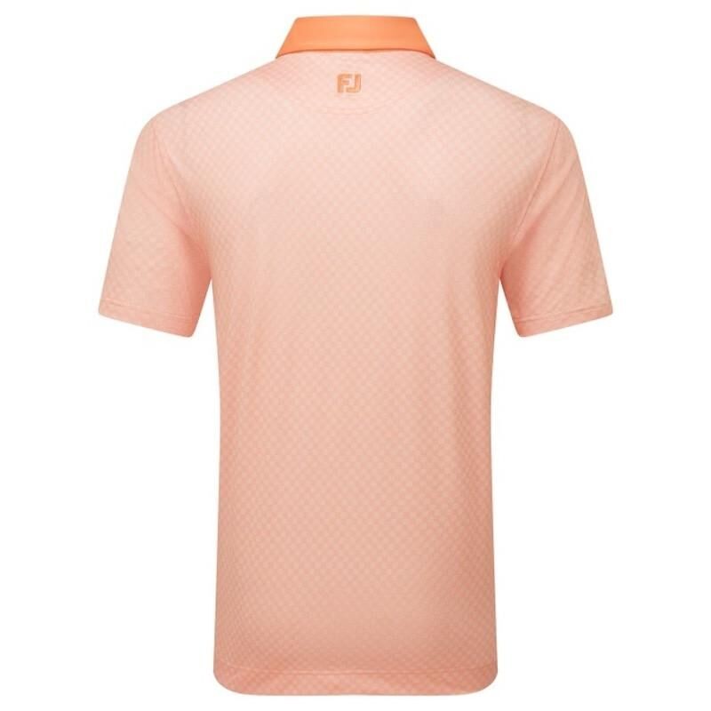 Footjoy | Polo En Fil D'ecosse Imprimé Damier