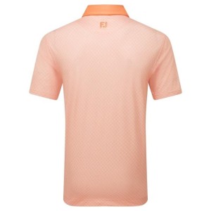 Footjoy | Polo En Fil D'ecosse Imprimé Damier