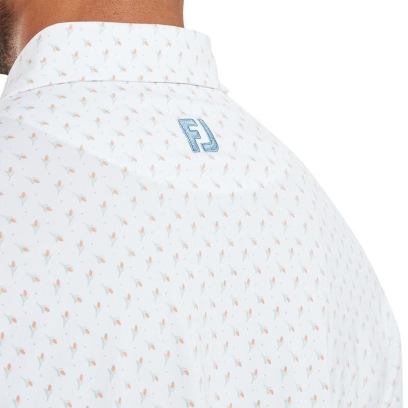 Footjoy | Polo En Fil D'Ecosse Imprimé Bourgeon