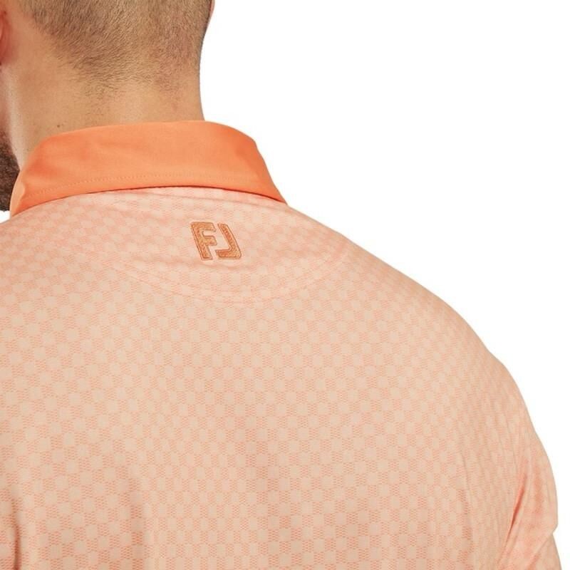 Footjoy | Polo En Fil D'ecosse Imprimé Damier