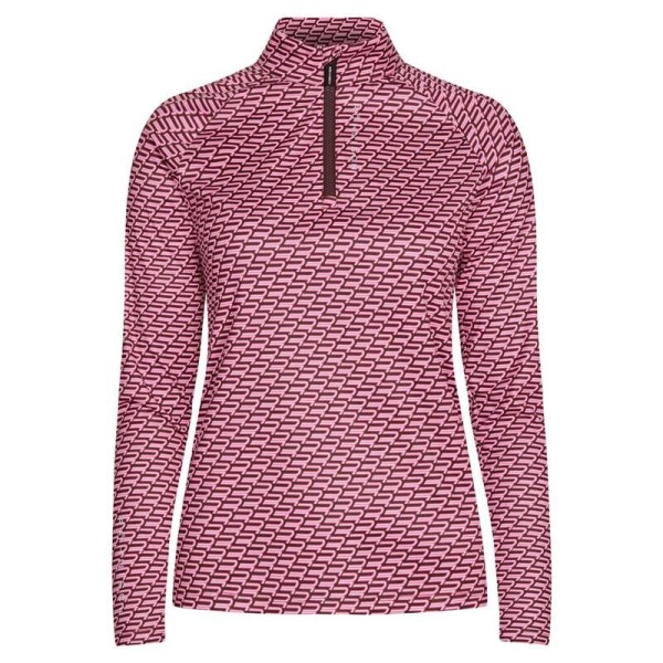 Polo manches longues Rohnisch Addy Carmine Rose – Protection UV, Séchage rapide, 100% Polyester Recyclé