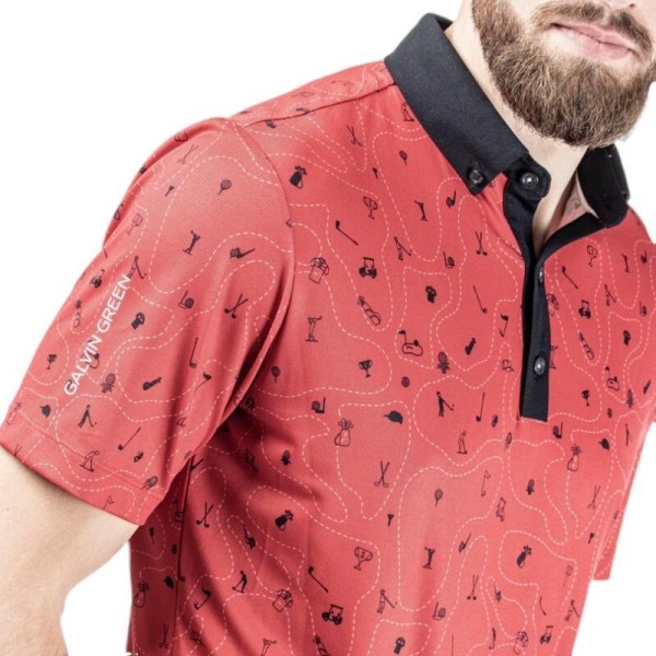 POLO GALVIN GREEN MIRO M ROUGE