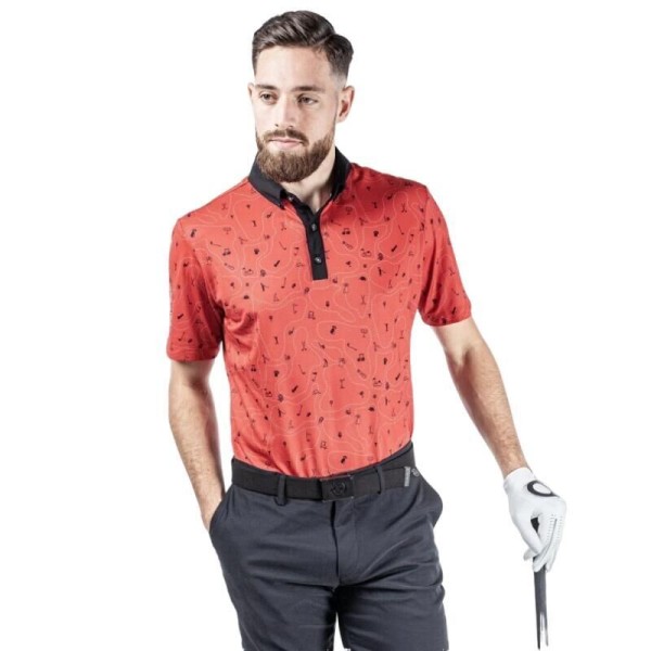 POLO GALVIN GREEN MIRO M ROUGE