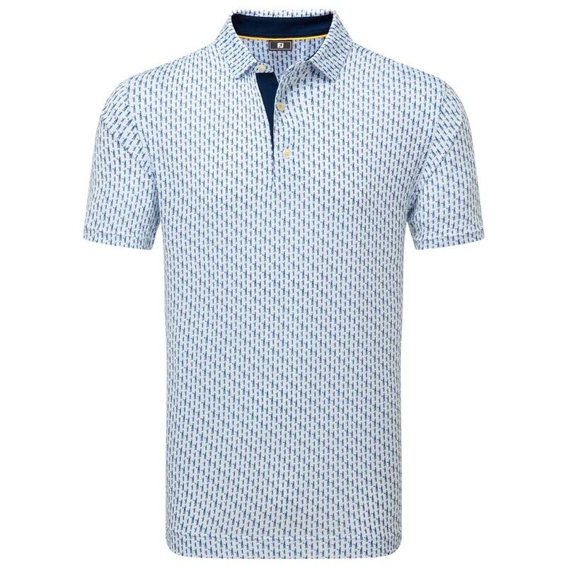 Footjoy | Polo En Fil D'Écosse Imprimé Silhouette