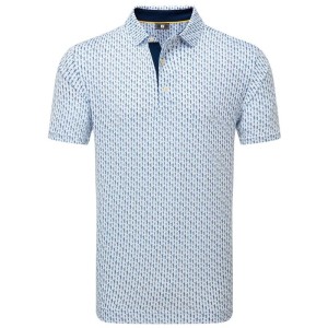 Footjoy | Polo En Fil D'Écosse Imprimé Silhouette