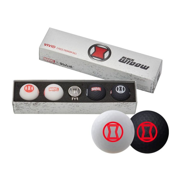 Balles de Golf Volvik Marvel Black Widow - Performance et Style Éblouissant