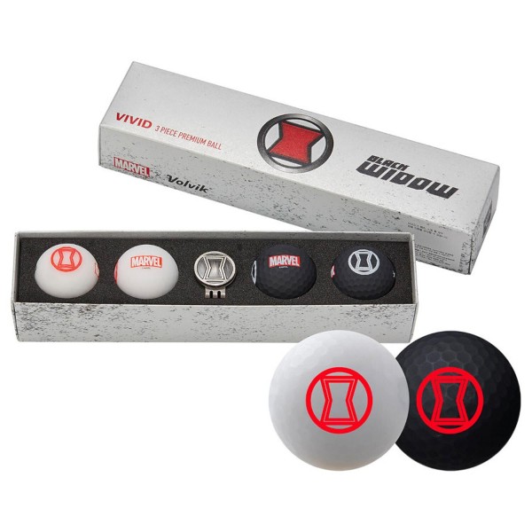 Balles de Golf Volvik Marvel Black Widow - Performance et Style Éblouissant
