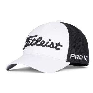 Titleist - casquette de golf Dobby Tech blanc-noir - routedugolf.com