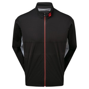 Veste de pluie Footjoy HydroKnit Noir/Gris/Rouge - Confort et Imperméabilité pour Golfeurs