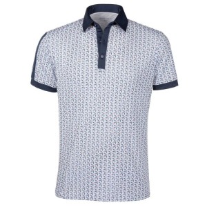 POLO GALVIN GREEN MALCOLM WHITE/NAVY/ORANGE S