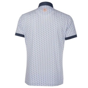 POLO GALVIN GREEN MALCOLM WHITE/NAVY/ORANGE S
