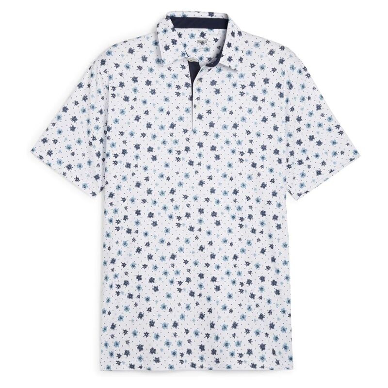 POLO PUMA FLORAL POLO.W GLOW- Z BLUE M WHITE GLOW-ZEN BLUE