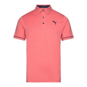 POLO PUMA HAYSTACK POLO.MELON PUNCH XL MELON PUNCH HEATHER-DEEP NAVY H