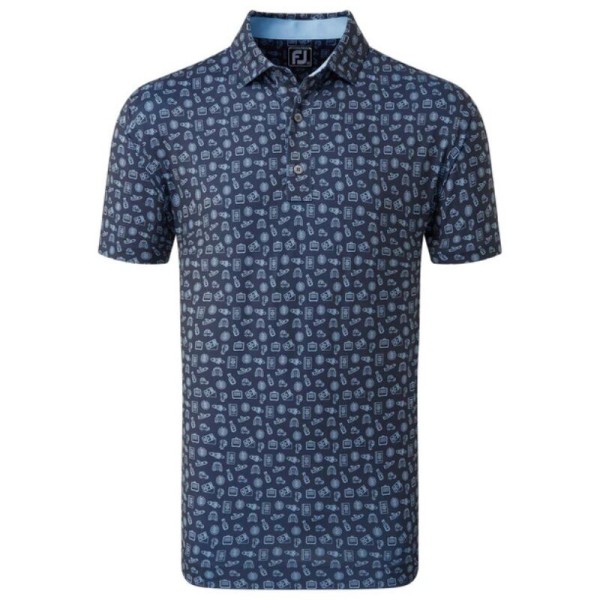 POLO TRAVEL PRINT BLEU MARINE, TRUE BLUE M