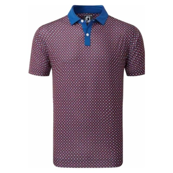 POLO CIRCLE PRINT TWILIGHT, ROUGE, IRON, BLANC M