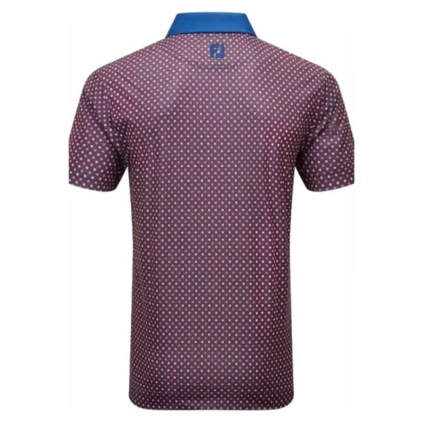 POLO CIRCLE PRINT TWILIGHT, ROUGE, IRON, BLANC M