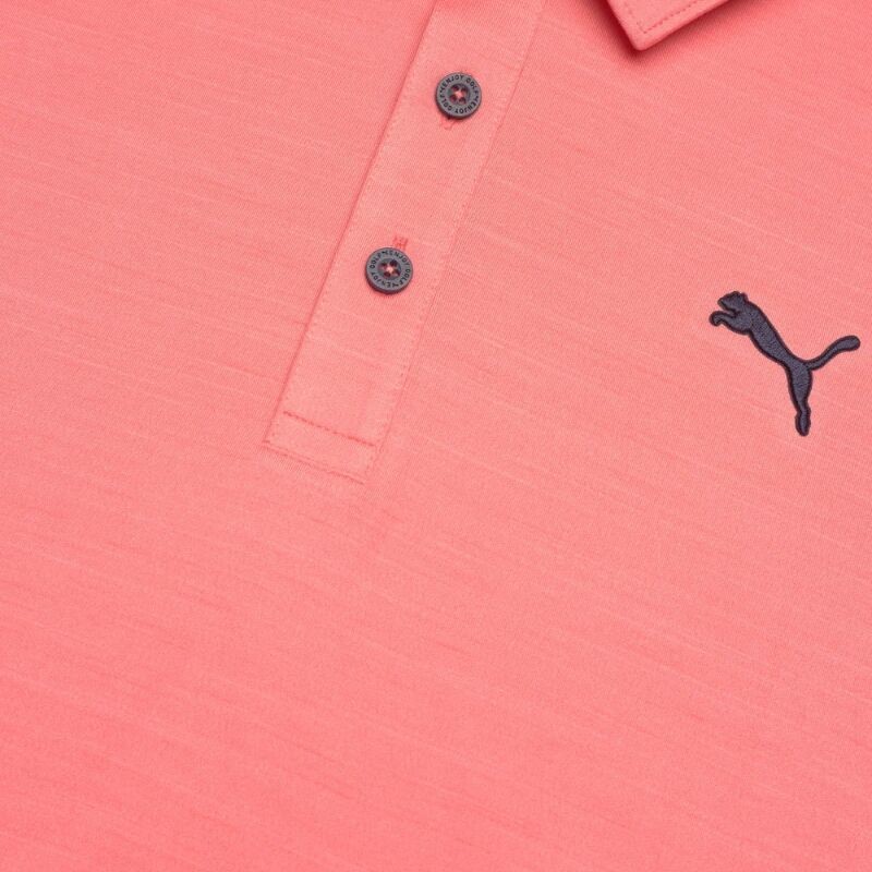 POLO PUMA HAYSTACK POLO.MELON PUNCH XL MELON PUNCH HEATHER-DEEP NAVY H