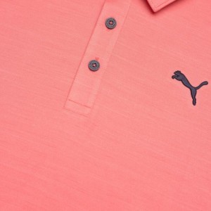 POLO PUMA HAYSTACK POLO.MELON PUNCH XL MELON PUNCH HEATHER-DEEP NAVY H