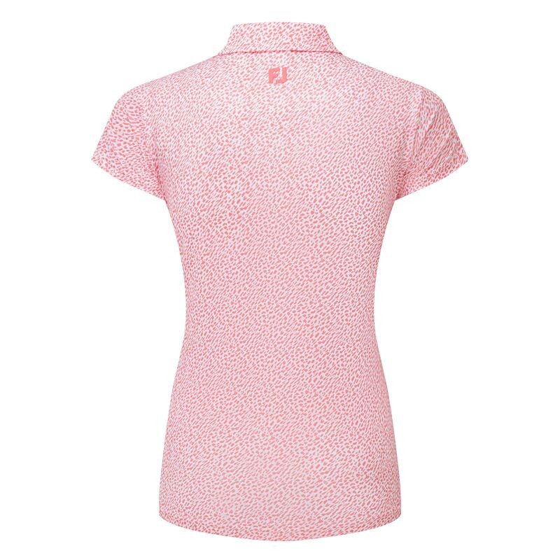 Polo FootJoy Animal Print Cap Sleeve – Performance et Élégance pour Golfeuses | Route du Golf